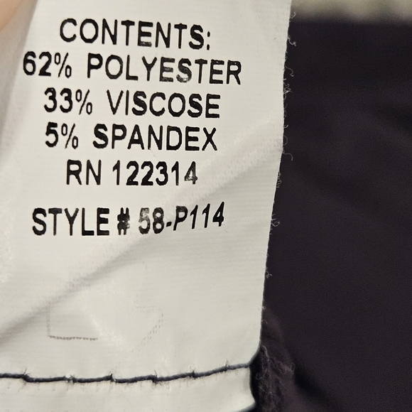 Peace Of Cloth SZ 8 Eggplant Flat Front Wide Leg Side Zip Cropped Urban Pants - Picture 6 of 13